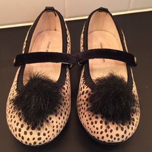 Stuart Weitzman Girls Spotted Pom Pom Shoes
